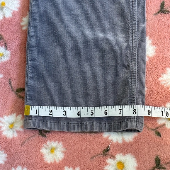 Pilcro The Yaya Midrise Gray Corduroy Crop Flare Pants Size 30 EUC - Picture 7 of 11